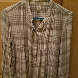 GAP plaid long-sleeve tunic